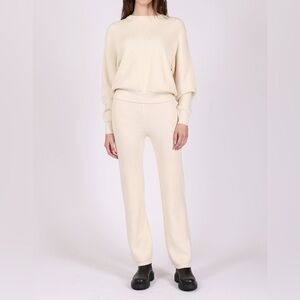 NWT Cream Brunette The Label Pants Ribbed Knit